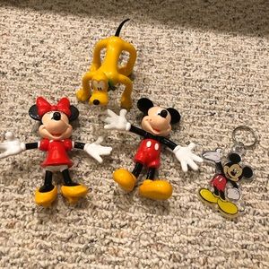 Disney Mickey, Minnie, and Pluto Figure Set